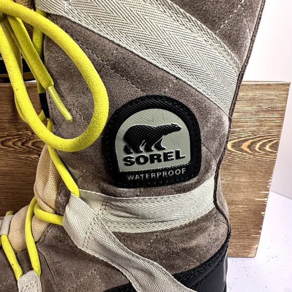 Sorel Glacy Explorer Waterproof Winter Boots Womens SZ 6 Lace Up Gorpcore Retro - Picture 10 of 13